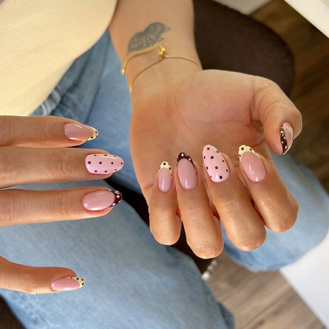 Nail Art French Nails - Conjunto de 24 Unhas Postiças em