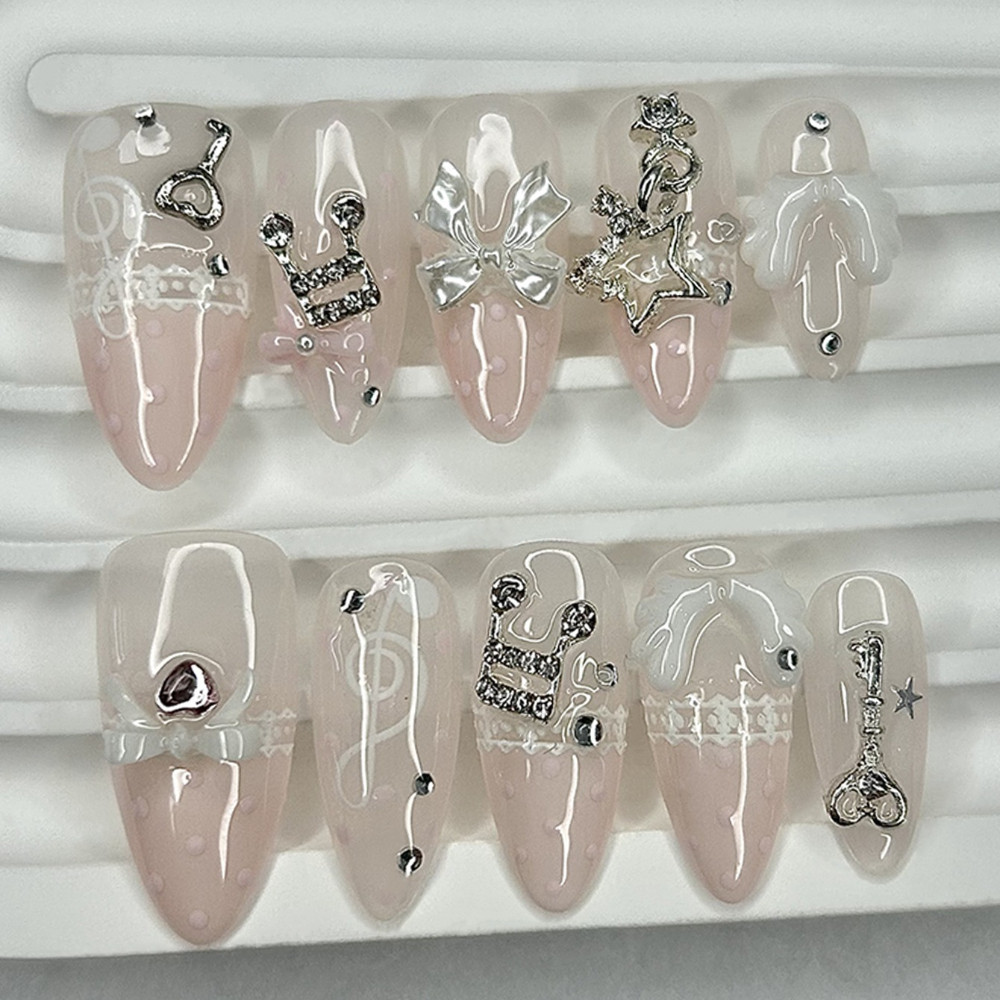 Nail Art French Nails - 10 peças retro bonito 3d asas