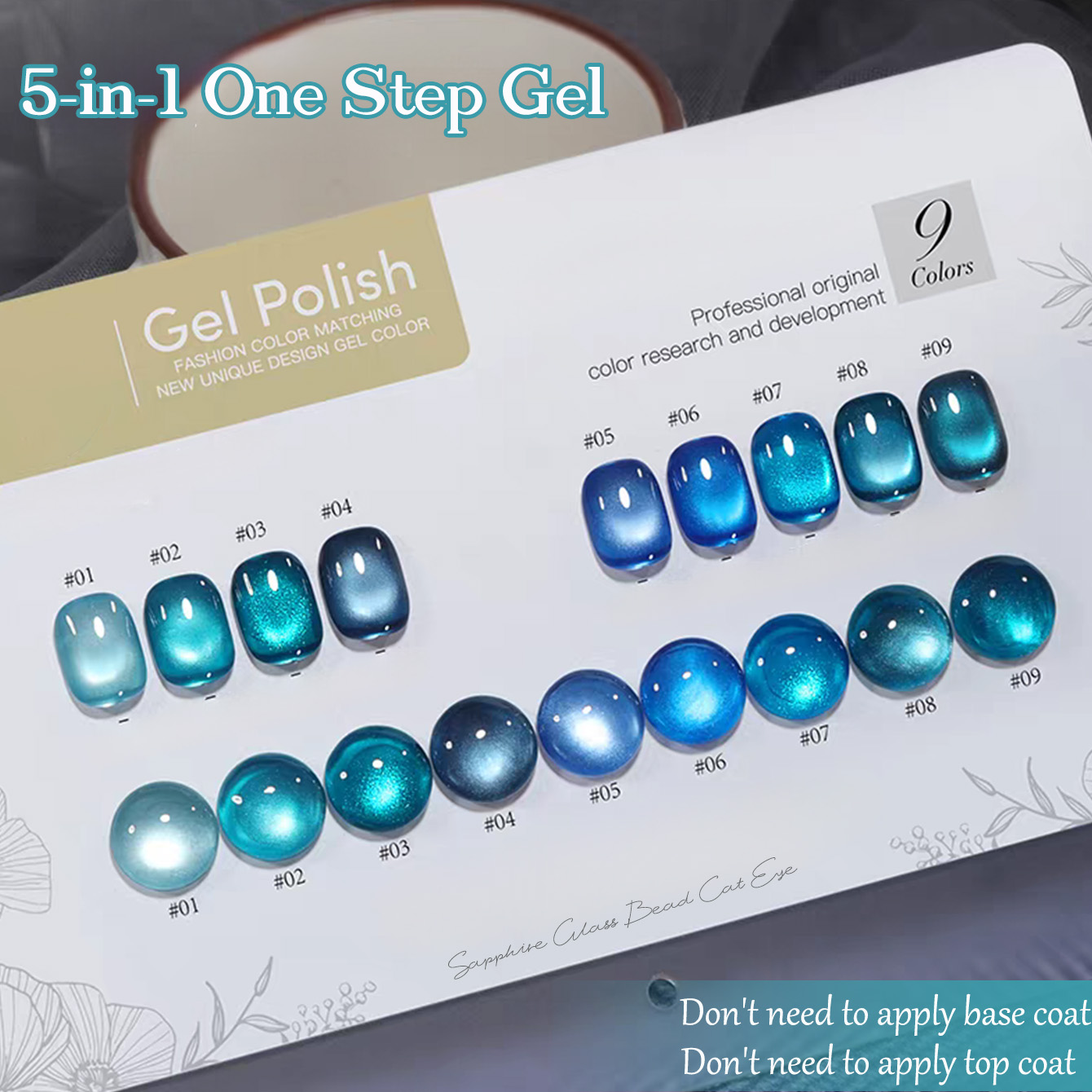 1 unidade SHAKA Esmalte em Gel - Nail Art Ice Blue avaliação e preço