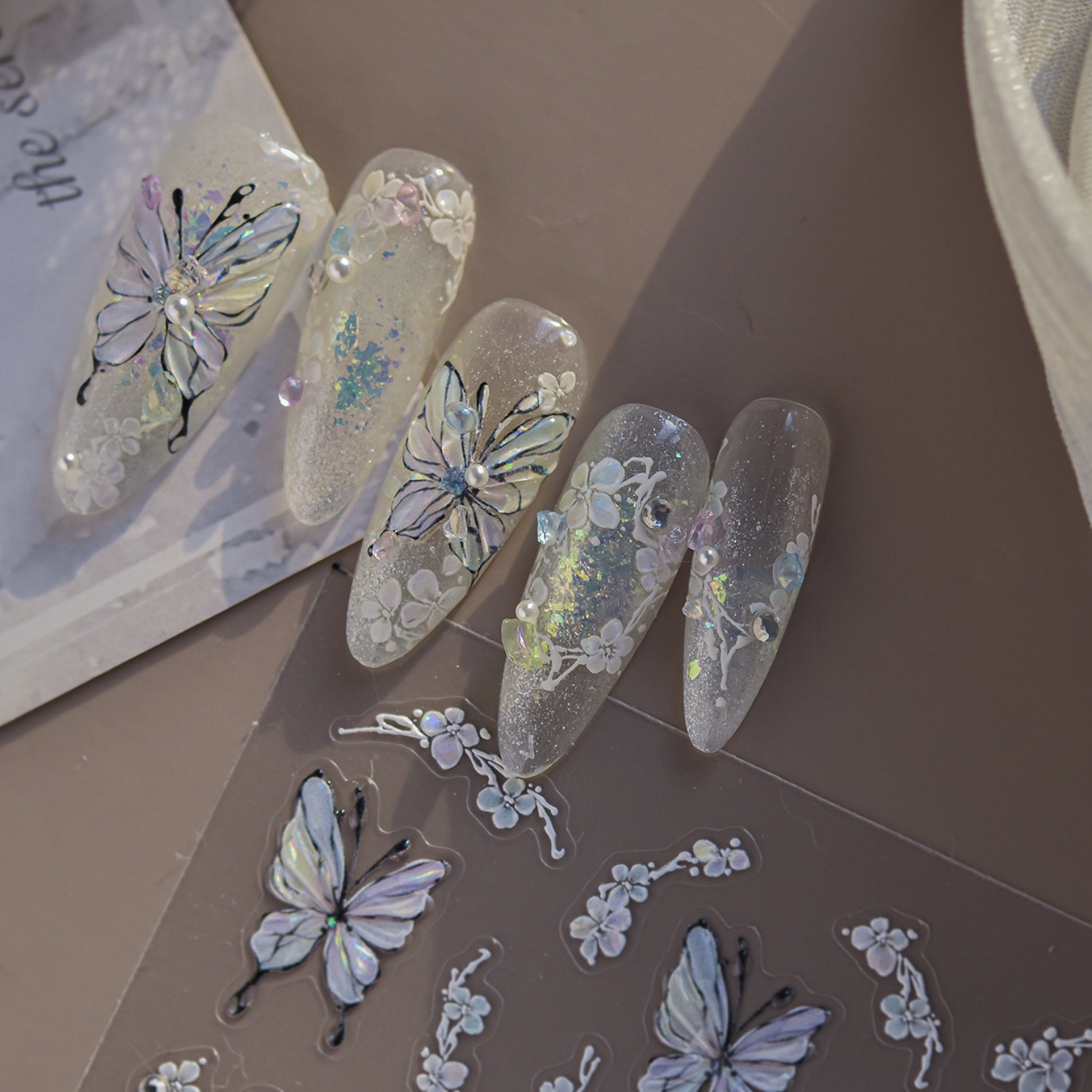 Adesivos de Unha 5D Autoadesiv - Nail Art Ice Blue avaliação e preço