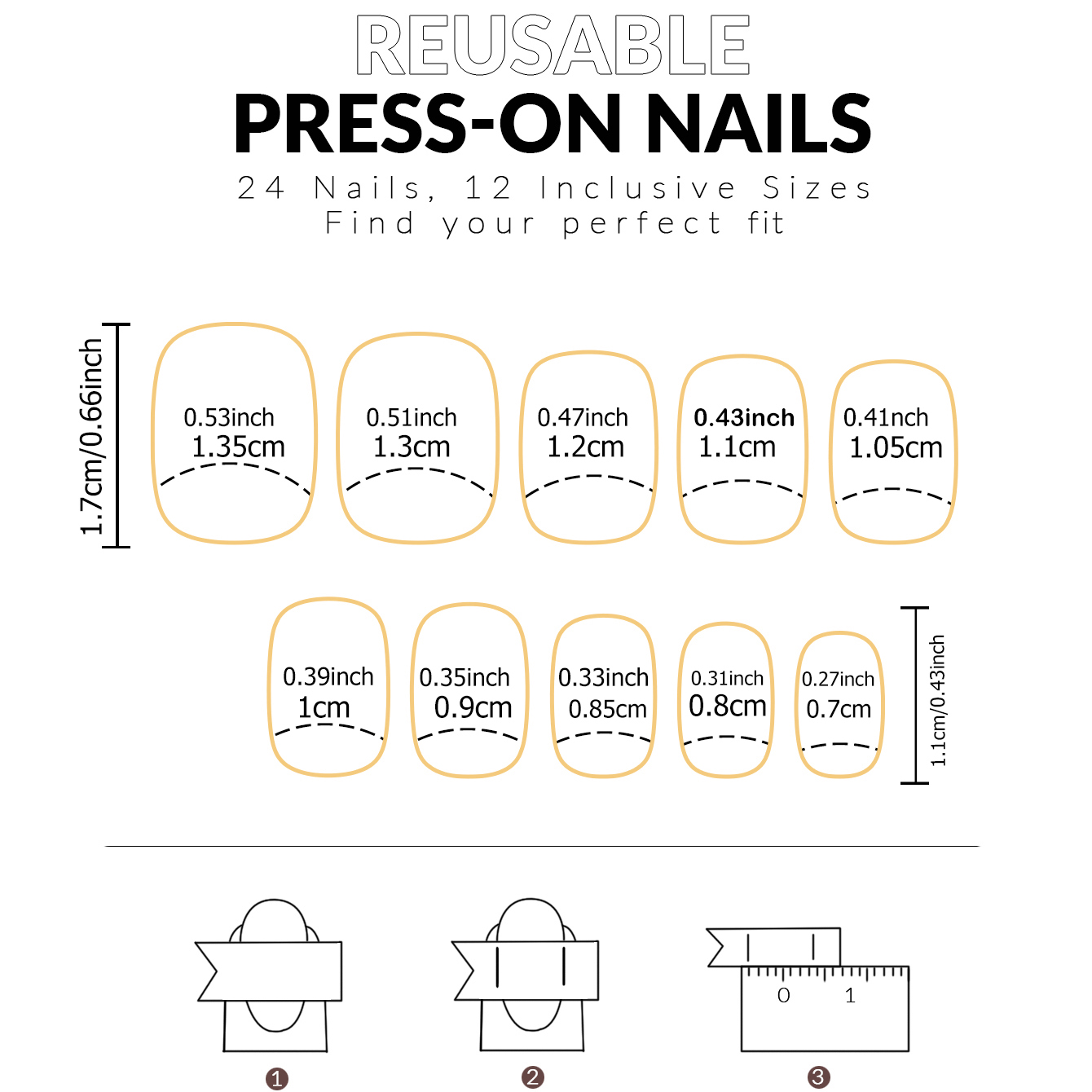 Conjunto de 24 Unhas Postiças  - Nail Art French Nails avaliação e preço
