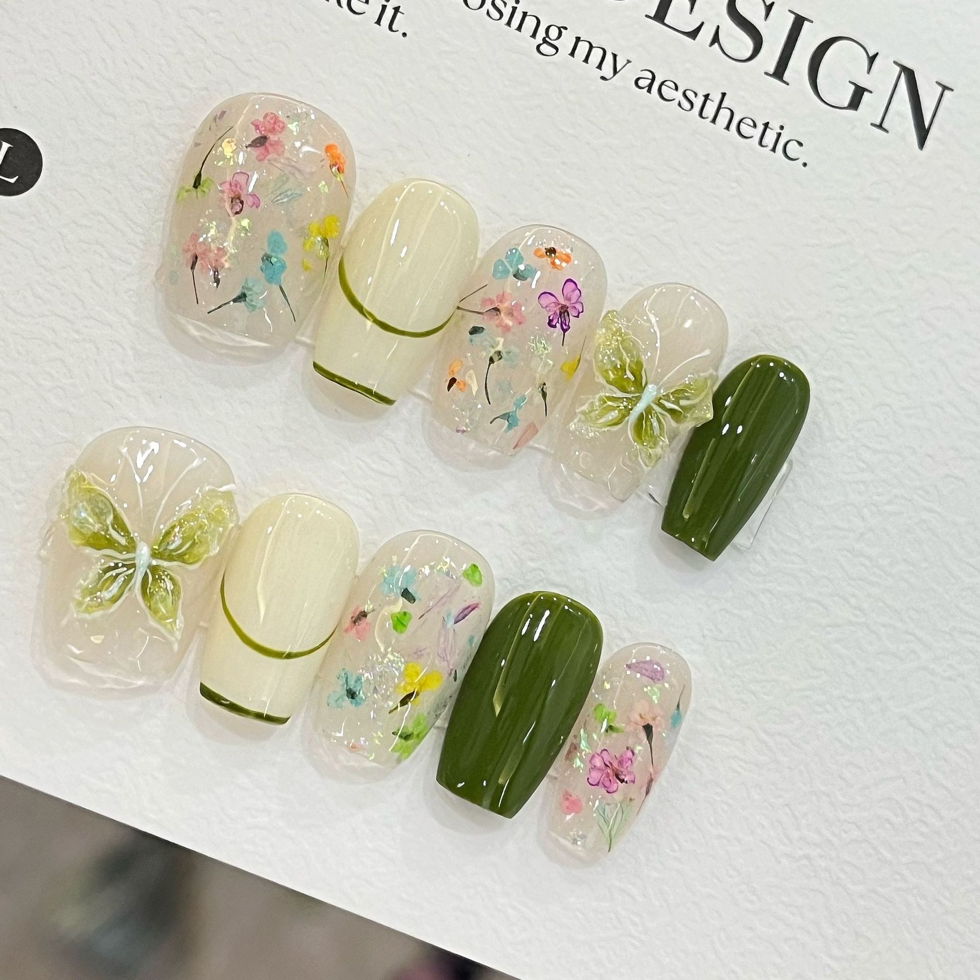 10 peças de Unhas Postiças Bor - Nail Art French Nails avaliação e preço