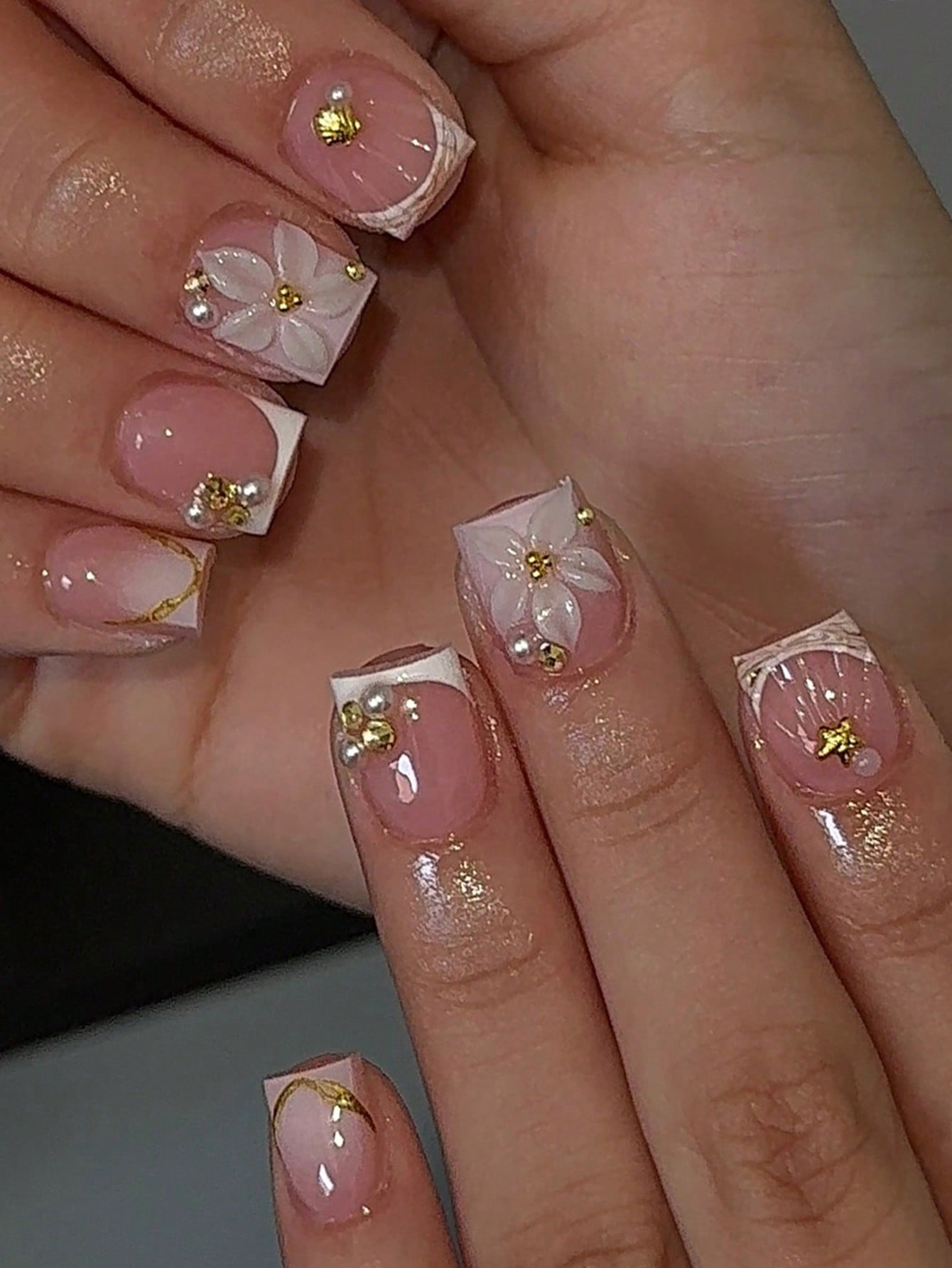 24 Unidades de Unhas Postiças  - Nail Art French Nails avaliação e preço
