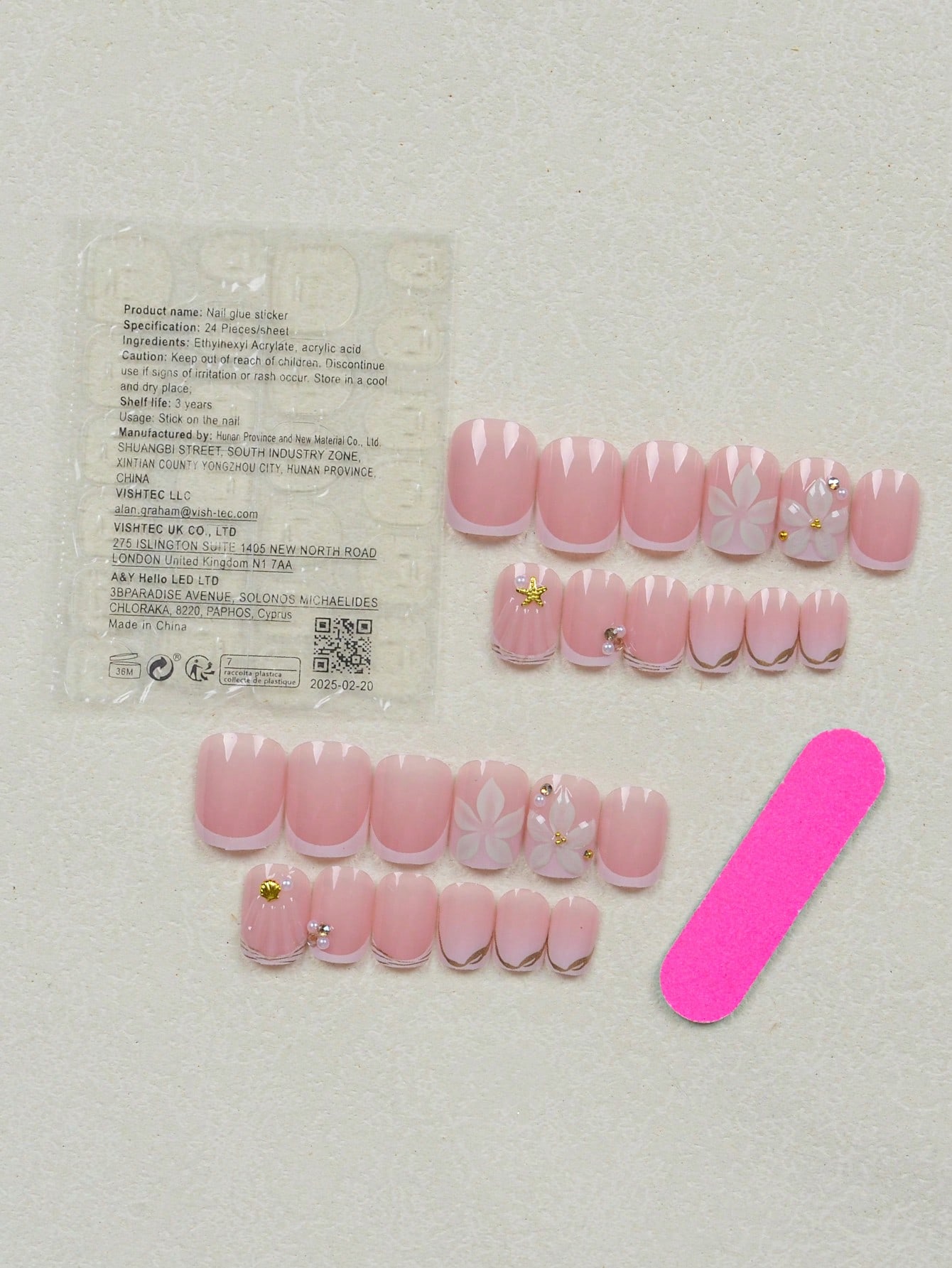 24 Unidades de Unhas Postiças  - Nail Art French Nails avaliação e preço