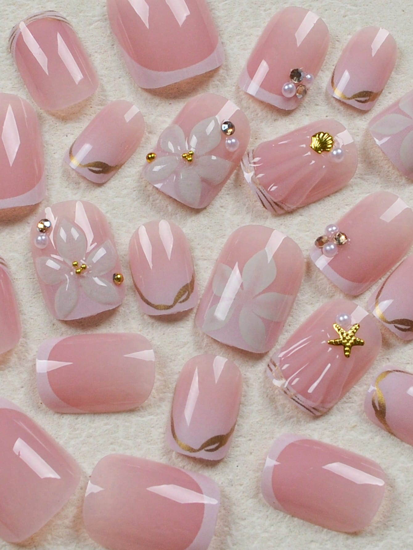 24 Unidades de Unhas Postiças  - Nail Art French Nails avaliação e preço