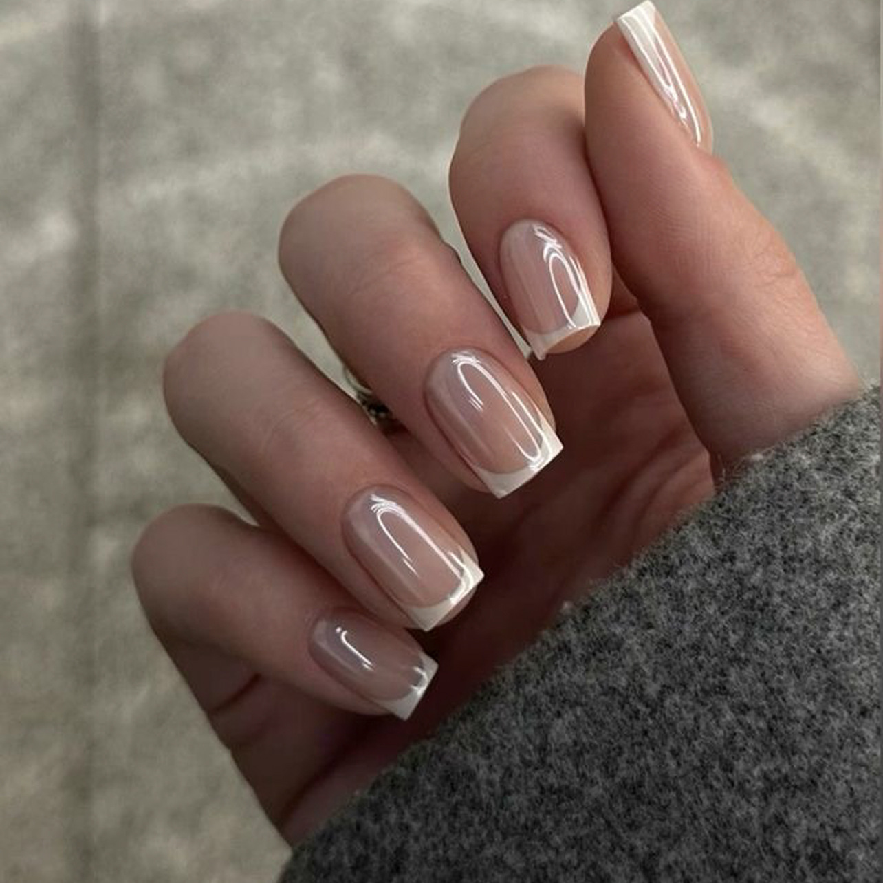 24 pçs curto quadrado artesana - Nail Art French Nails avaliação e preço