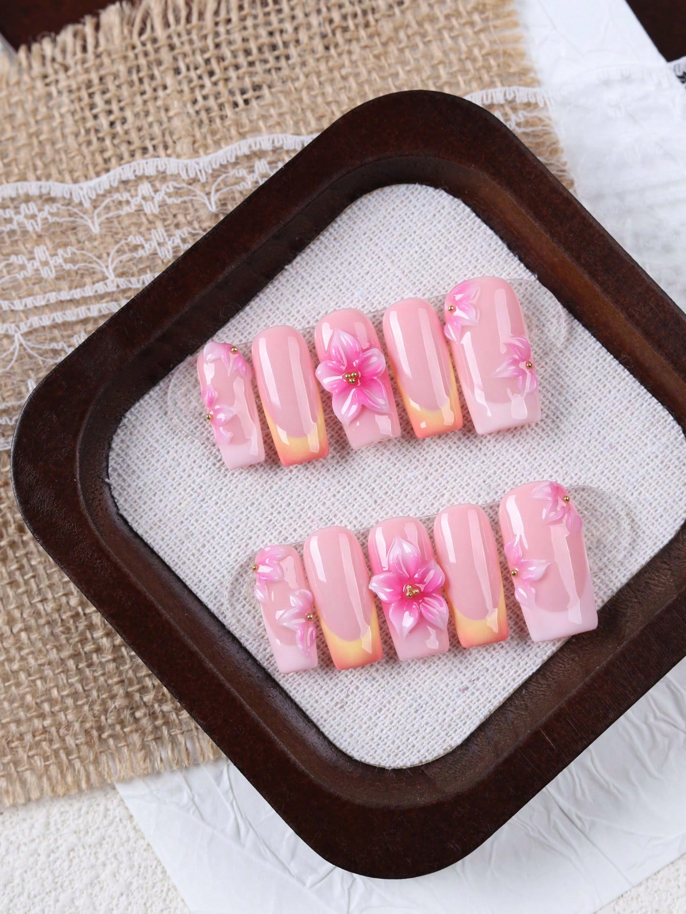 10 Unidades de Unhas Postiças  - Nail Art French Nails avaliação e preço