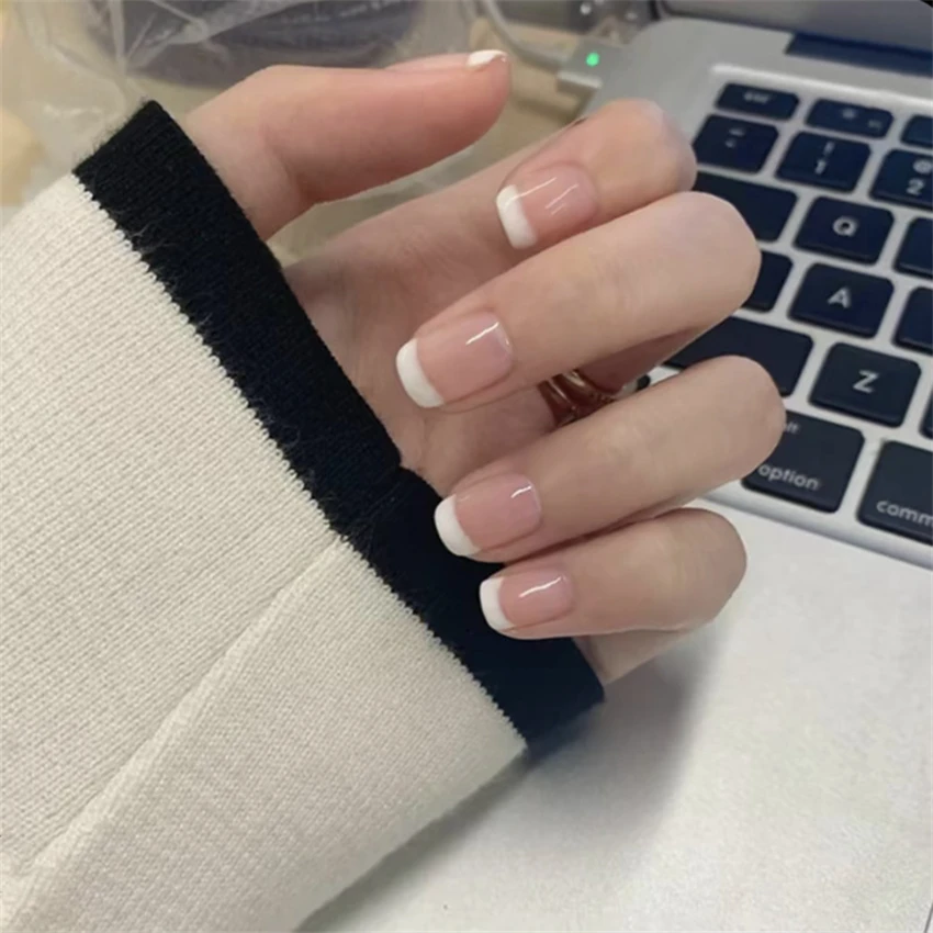 24 pçs/set curto francês minim - Nail Art French Nails avaliação e preço