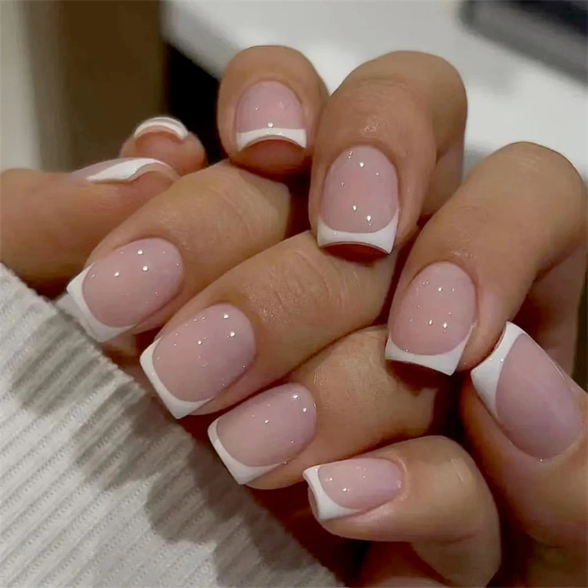 24 pçs/set curto francês minim - Nail Art French Nails avaliação e preço