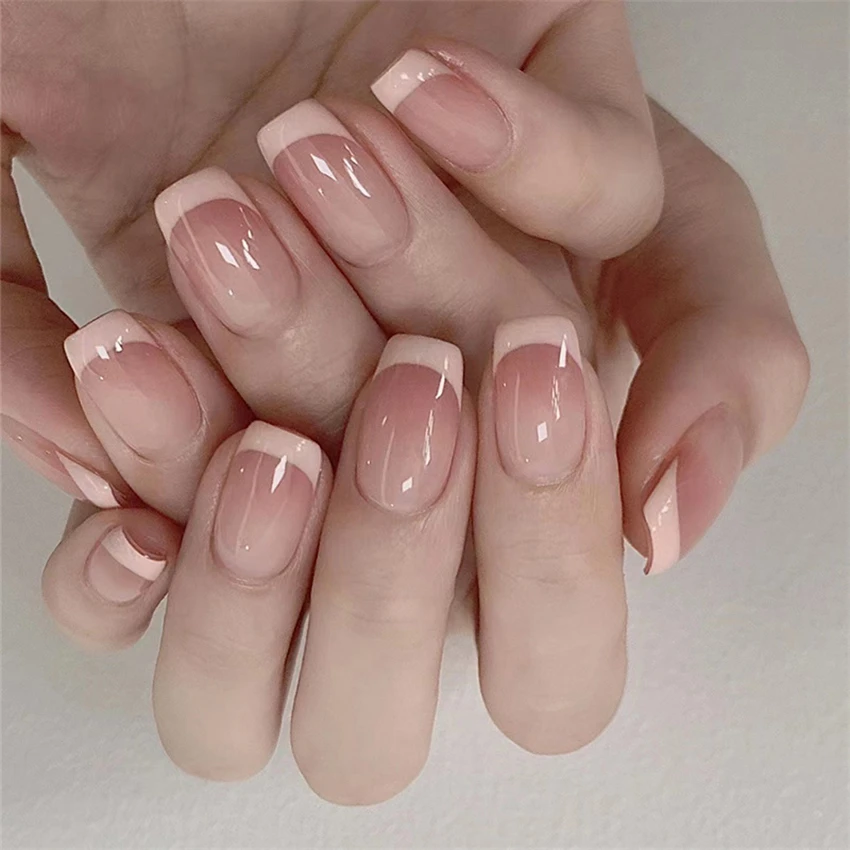 24 pçs/set curto francês minim - Nail Art French Nails avaliação e preço