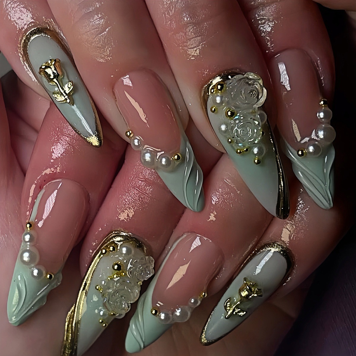 24 Unidades de Unhas Postiças  - Nail Art French Nails avaliação e preço