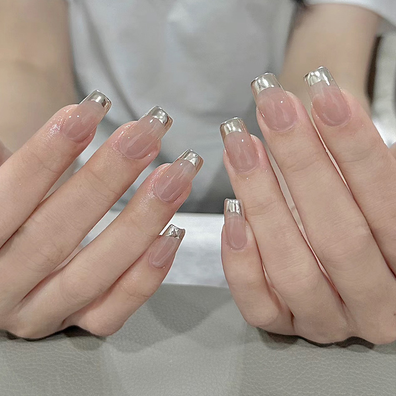 24 Peças de Unhas Postiças Méd - Nail Art French Nails avaliação e preço