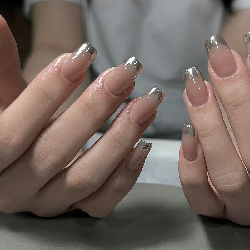 24 Peças de Unhas Postiças Méd - Nail Art French Nails avaliação e preço