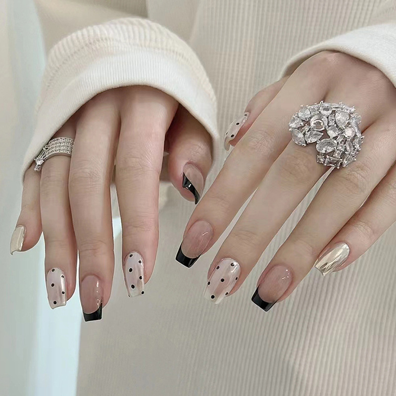 24 Peças de Unhas Postiças Méd - Nail Art French Nails avaliação e preço