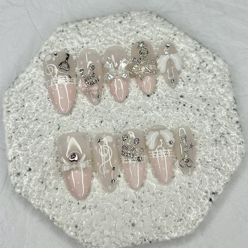10 peças retro bonito 3d asas  - Nail Art French Nails avaliação e preço