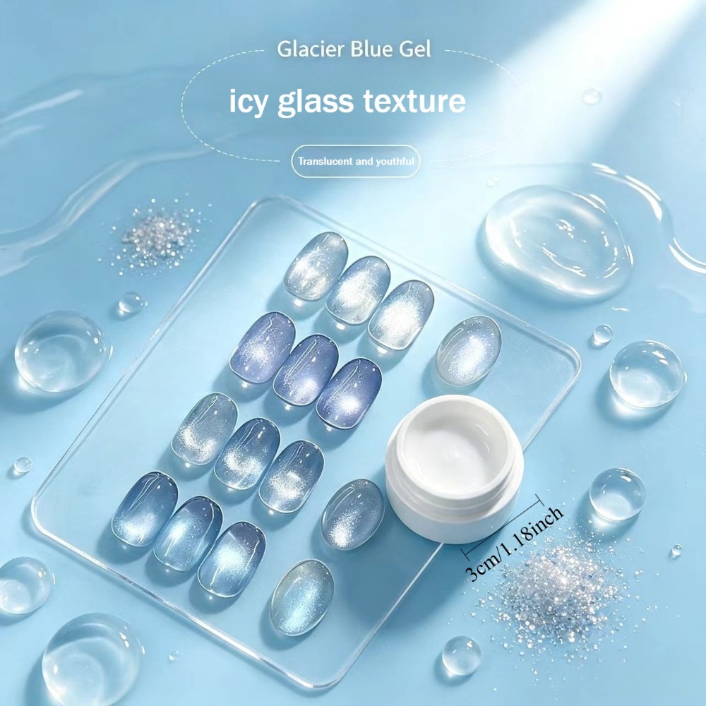 Ímã de presente + pincel, Gel  - Nail Art Ice Blue avaliação e preço