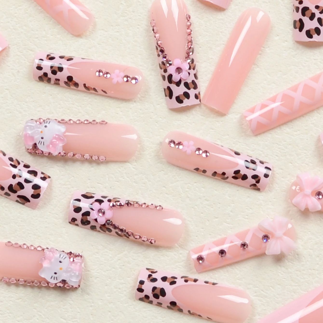 24 Peças de Unhas Postiças Lon - Nail Art French Nails avaliação e preço