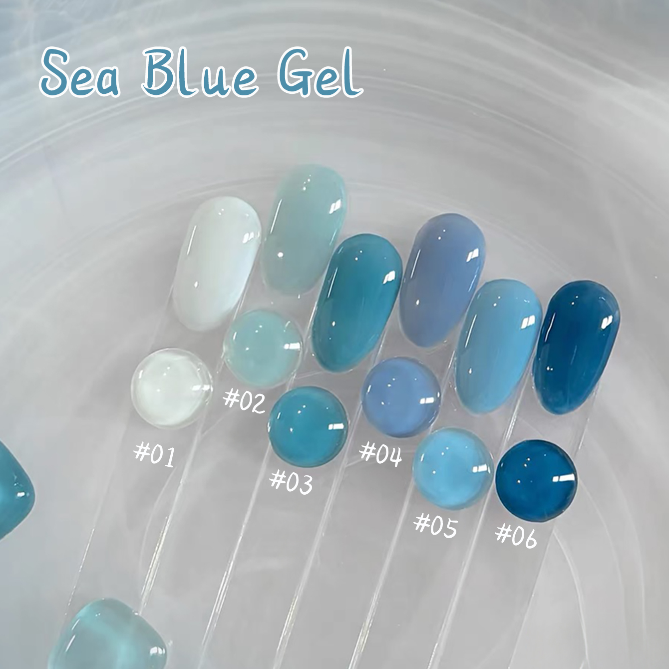 1-10 unidades WS Ice Transpare - Nail Art Ice Blue avaliação e preço