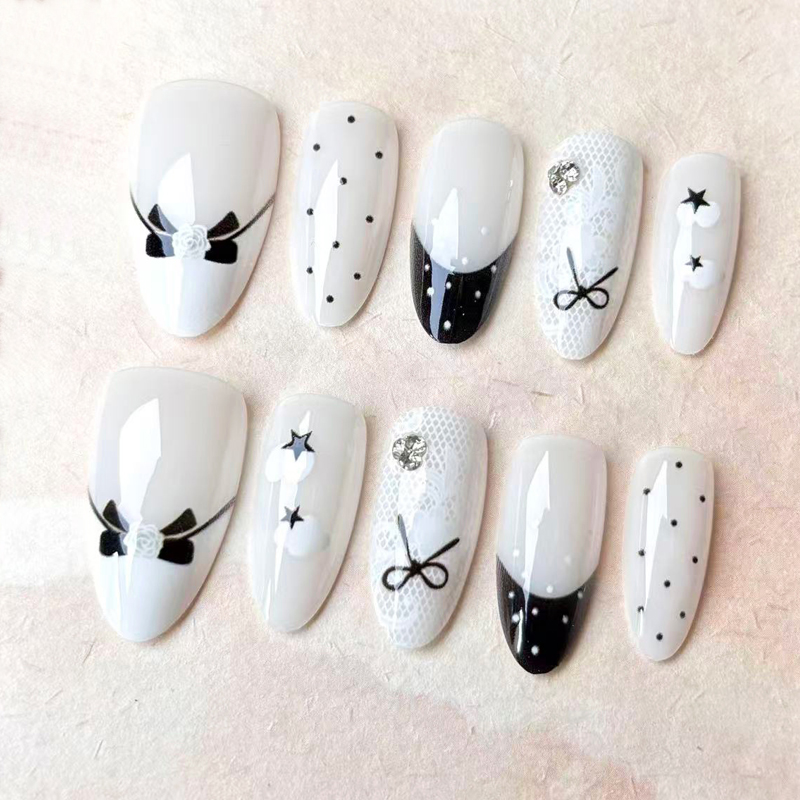 10 pçs estilo francês bolinhas - Nail Art French Nails avaliação e preço