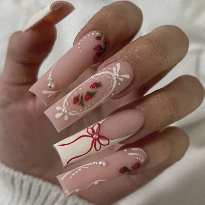 24 pçs flor imprensa em unhas  - Nail Art French Nails avaliação e preço